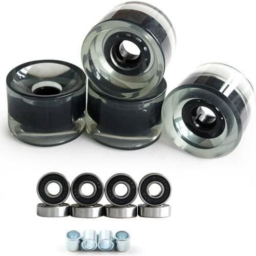 4 Pcs 70x51mm 78A Soft Longboard Skateboard Wheels With ABEC-9 Bearings For Street Cruising Hoverboard Parts Accessories hot