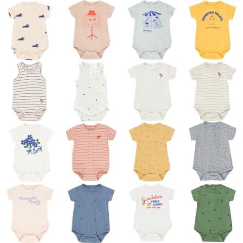 Baby Girls Bodysuits 2021 New Summer Brand Design Infant Boys Cute Short Sleeve Jumpsuits Toddler Newborn BC Cotton Clothes