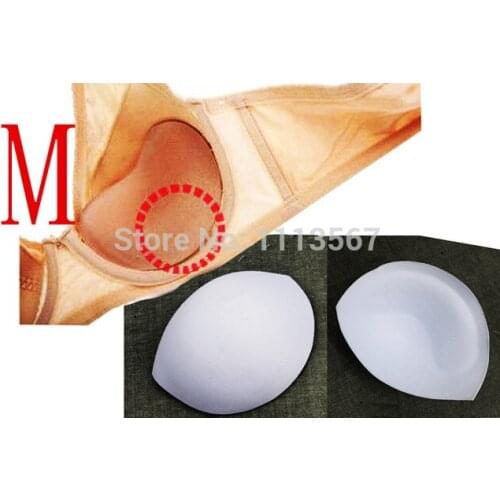 5set Women White Sewing In Bra Cups Soft Thick Foam Size M 17x 14cm Bra Accessories Pads For Bikini WB51