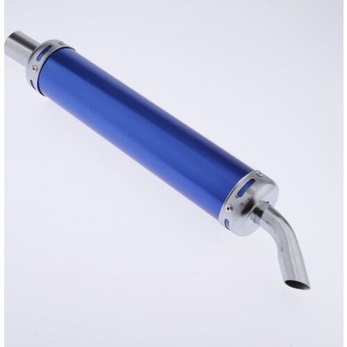 Motorcycle Racing Exhaust Muffler Pipe Silencer for 50-150CC ATV Dirt Bike, Automotive Exhaust Systems, Blue