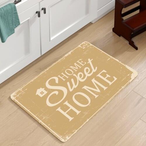 Non-Slip Floor Mat Sweet Home Entrance Doormat Self-Service Laundry Bath Mat Carpet Laundry Room Decor Balcony Rug