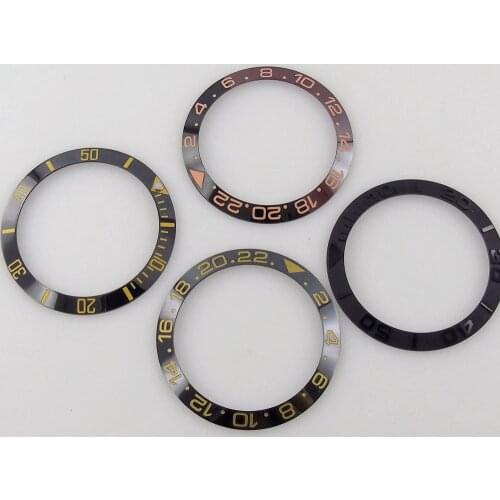 New Watch Ceremic Bezel Ring Insert 38mm Fits for 40mm Automatic Mens Watch Luminous Dot