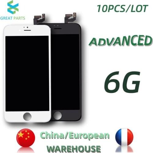 GREAT PARTS 10pcs Ship From China/Europe Advanced Premium For iphone 6 6G LCD Digitizer Touch Screen Assembly Replacement