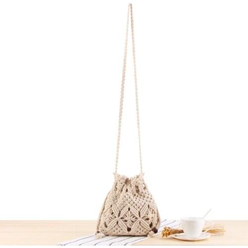 YoReAi Woven Rattan Bag Round Straw Shoulder Bag Small Beach HandBags Women Summer Hollow Handmade Messenger Crossbody Bags