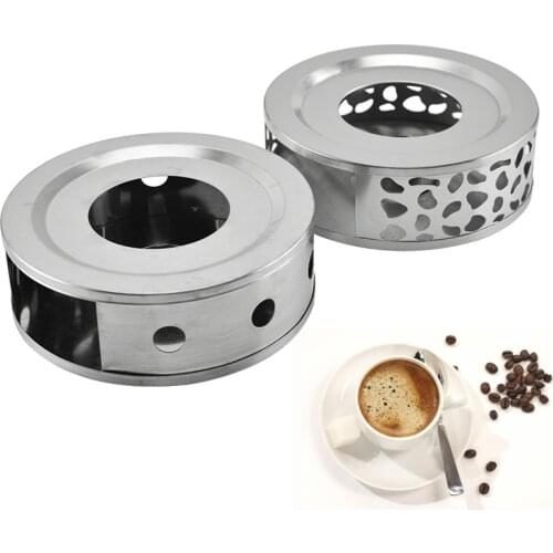 Stainless Steel Warmer Tea Holder Durable Candle Warmer Tea Light Holder Trivets Coffee Warmer Heating Base Teapot Hold WY817