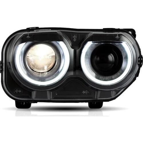 VLAND Manufacturer car Head light LED Headlight 2015-up For Challenger headlamp with moving turn signal