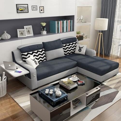 Foldable sofa bed living room small family type double multi-functional storage couches for living room