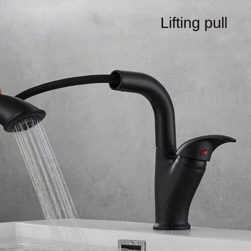 Basin Faucet Bathroom Faucet Retractable Lift Pull Faucet Hot and Cold Kitchen Faucet