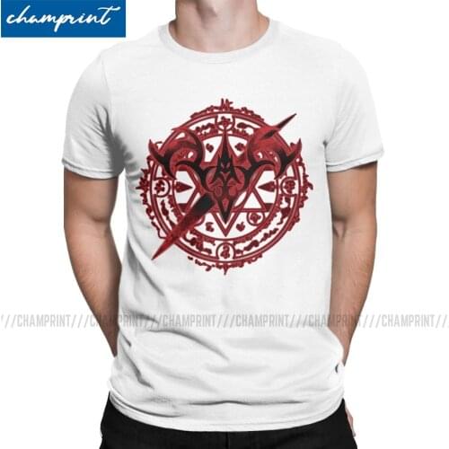 Saber Servant T-Shirt for Men Fate Stay Night Fgo Anime Vintage Tee Shirt Round Neck Short Sleeve T Shirts 5XL Clothing