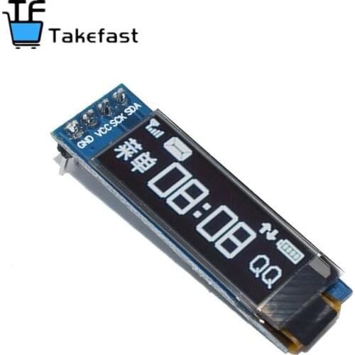 1pcs 0.91 inch OLED module 0.91" white/blue OLED 128X32 OLED LCD LED Display Module 0.91" IIC Communicate for ardunio