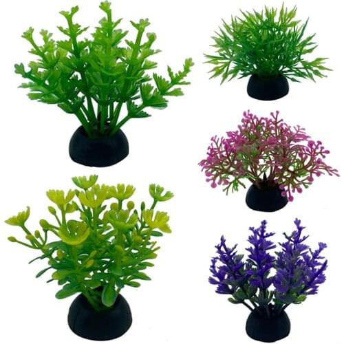 1PC Aquarium Grass Underwater Artificial Plants Plastic Water Weeds Simulation Ornament Fish Tank Decoration