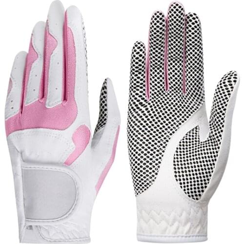 2PCS Anti Slip Golf Gloves Women with Ball Marker Left Right Hand Grip Soft Outdoor Sports Glove Drop Shipping