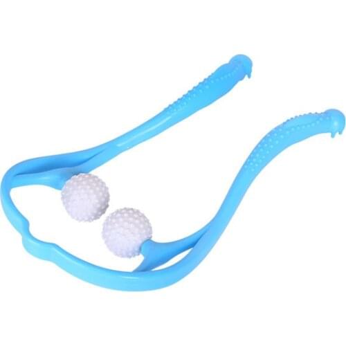 3 Colors Neck Massager Therapy Neck and Shoulder Dual Trigger Point Roller Self-Massage Tool Deep Massage Dropshipping 35X18cm