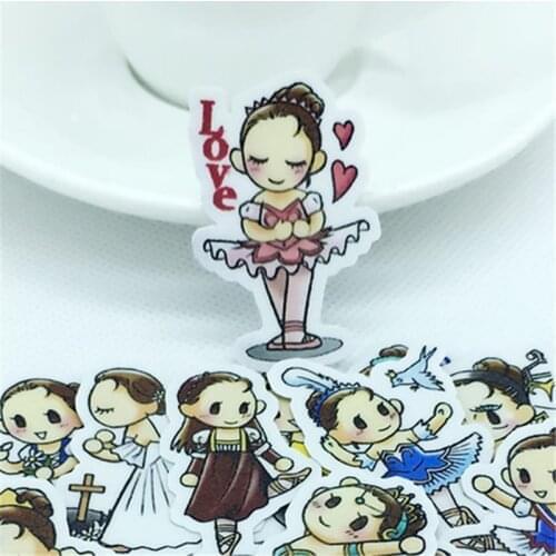 40 Pcs Dancing girl mini Stickers kawaii Decal For Phone Car Laptop Bicycle Notebook Backpack Kids Toy stickers scrapbooking