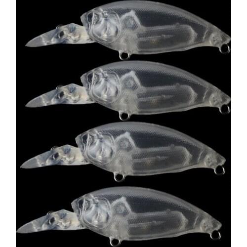 6.5CM/4.6G 50pcs Blank Unpainted Bait DIY Minnow Crankbait wobbler Unpainted Lure Freshwater Fishing Blank Hard Lures Isca Pesca