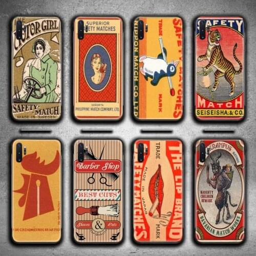 Retro matchbox art Phone Case For Samsung Galaxy Note20 ultra 7 8 9 10 Plus lite M51 M21 M31 J8 2018 Prime