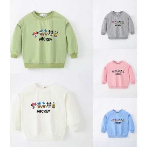 Childrens Clothes Autumn Winter Long Sleeve Tops Sweaters Baby Boys Girls Cartoon Mickey Mouse Hoodies Casual Sweatershirt