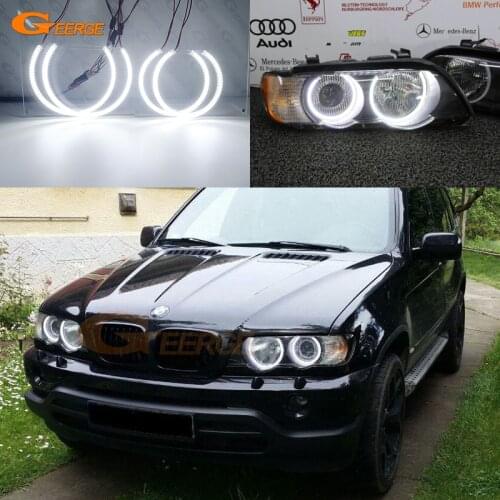 For BMW X5 E53 2000 2001 2002 2003 2004 2005 2006 Ultra bright SMD LED Angel Eyes halo rings kit Day Light Car styling