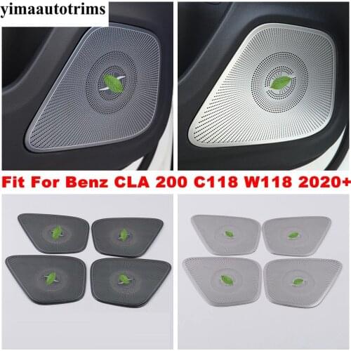 Door Audio Speaker Loudspeaker Sound Frame Cover Trim Stainless Steel Accessories For Mercedes-Benz CLA 200 C118 W118 2020 2021