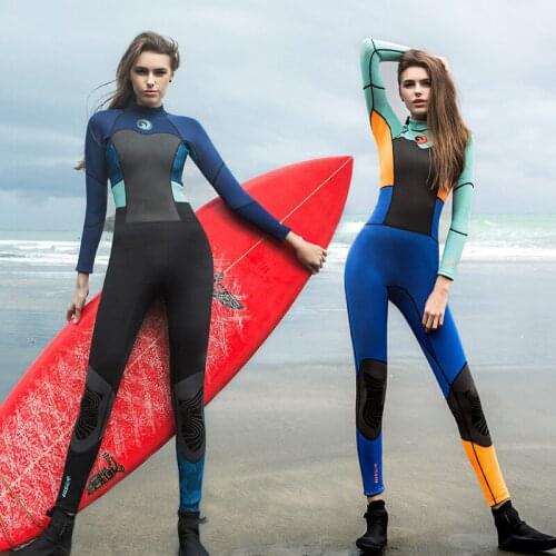 Hisea 1.5MM One Piece Long Sleeve Women Diving Suit Anti-UV Water Sport Surfing Swimming Clothing Snorkeling Wetsuit Swimsuit
