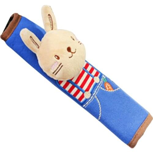 Cotton Flannel Soft Cartoon Cute Child Safety Belt Shoulder Car With Cute Animal Cartoon Safety Belt Sheathed Baby Pillow