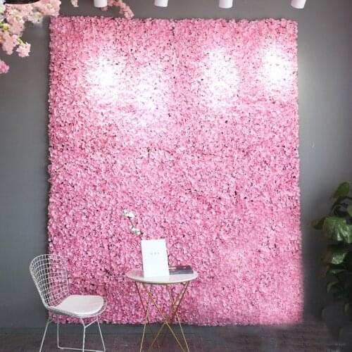 40x60cm Artificial Flower Wall Background Wall Road Lead Hydrangea Flower for Wedding Arch Pavilion Corners Decor Floral