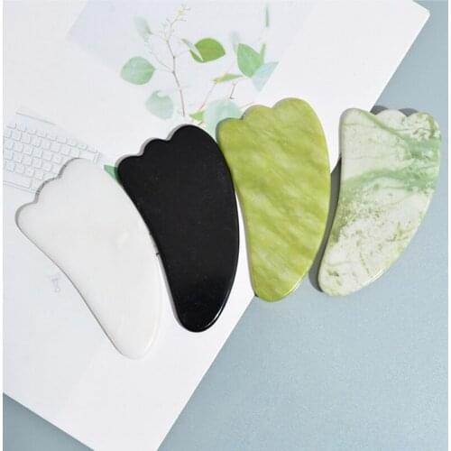 Jade Guasha Massage Board Natural Stone Gua Sha Scraper Beauty Tool Health Care Meridian Scraping Plate Lose Weight Massager SPA