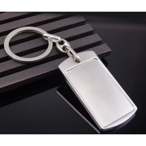 Fashion Classic Zinc Alloy Souvenir Rectangle Key Chain Creative Business Gifts Keychain Key Ring Trinket Xmas Gifts SN1336