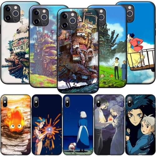 GX95 Howls Howls Moving Castle Silicone Soft Case for iPhone 12 Mini 11 Pro XS Max XR X 8 7 6 6S Plus 5 5S SE 2020