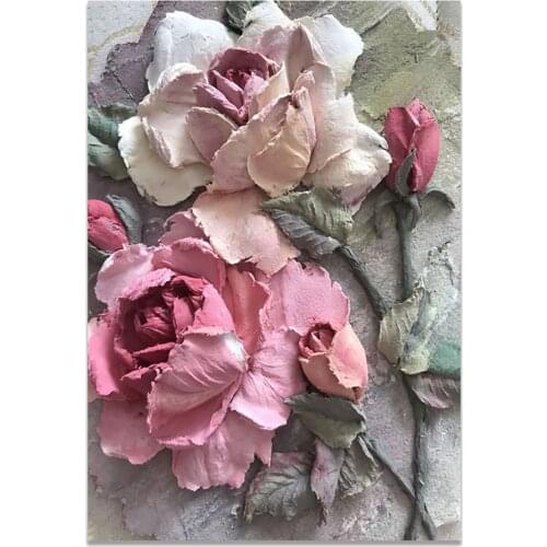 Flower DIY Cross Stitch 11CT Embroidery Kits Craft Needlework Set Cotton Thread Printed Canvas Home Decoration Dropshipping