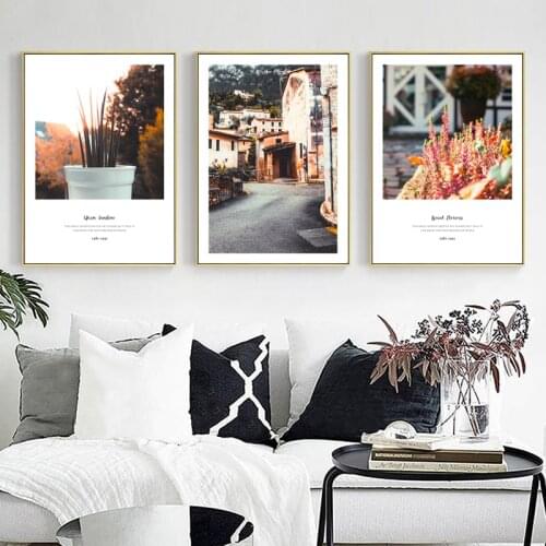 Flower Landscape Wall Art Canvas Modern Painting Decoration Home Decor Nordic Posters and Prints Wall Pictures for Living Room