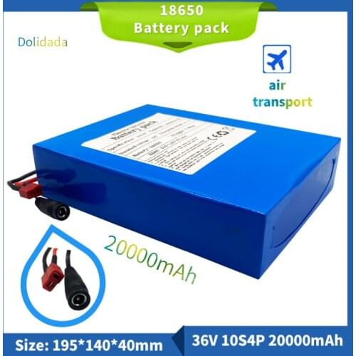 New100%original lithium ion 10S4P square, 36V, 20ah, 18650convenient to assist electric vehicles, electric bicycles, motorcycles