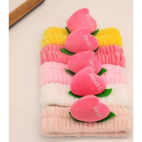 Hair Accessories For Women 2021 Korean Makeup Wash Face Head band Bandana Hair band New Coral Fleece Peach Elastic Headbands