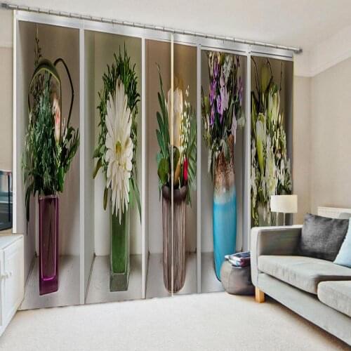 Luxury Blackout 3D Window Curtains flower curtains windproof thickening blackout fabric Thickened blackout curtains