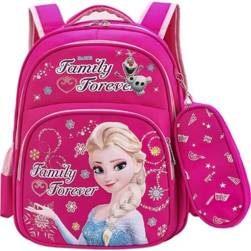 Disney primary schoolbag cartoon Elsa shoulder bag girl boy handbag baby children backpack kid Frozen schoolbag