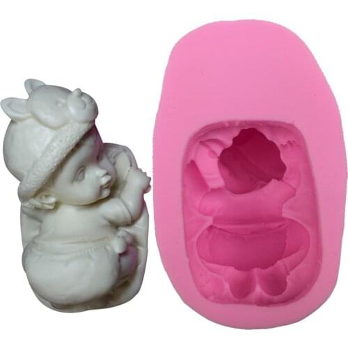 Baby Shape fondant cake silicone mold food grade mastic kitchen chocolate jello candy making soap candle decoration tools F0283