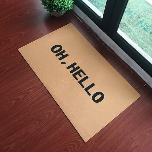 Funny Doormat OH,HELLO Welcome Mats for Front Door Rugs for Entrance Door Carpet Anti Slip Rubber Doormats