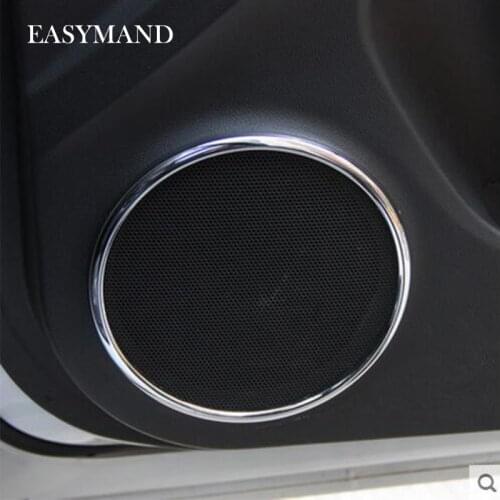 4pcs/set ABS Chrome Trim Decoration Light Bar Speaker Ring Sticker Case For Chevrolet Cruze Sedan Hatchback Auto Accessories