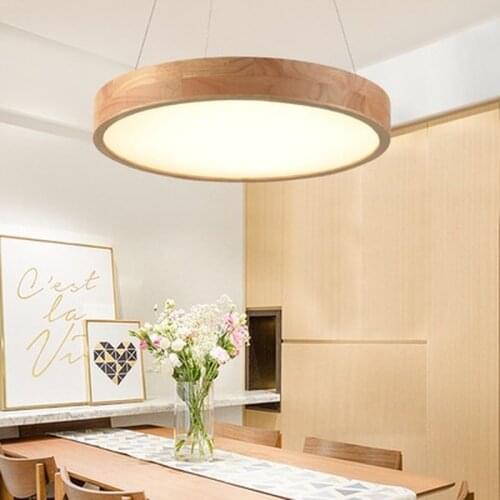 LED Modern Wood Iron Acryl 2 In 1 Round 6cm Thin LED Lamp.LED Light Pendant Lights.Pendant Lamp.Pendant light For Bedroom Foyer
