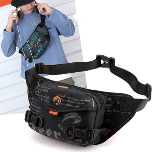 Waterproof Nylon Men Fanny Pack Bum Hip Belt Bags Pouch for Running Military Male Cross body Messenger Chest Waist Bag Ne