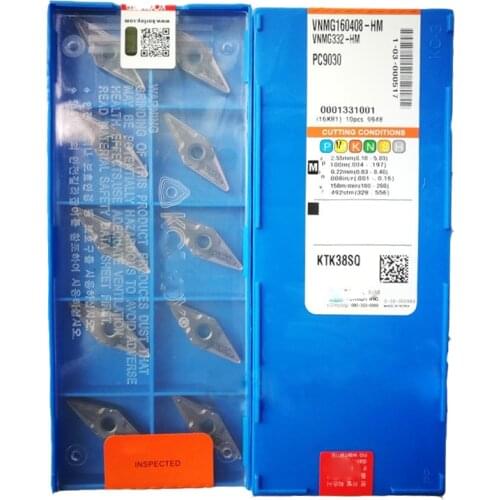 Insert VNMG160404 VNMG160408 HM PC9030 100% original carbide insert high quality External Turning tool for stainless steel
