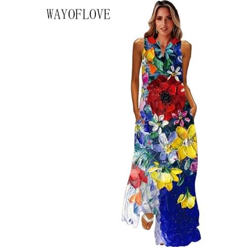 WAYOFLOVE Blue Summer Dresses
