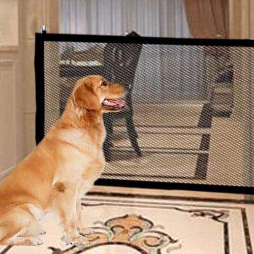 Dog Fence Dog Safety Mesh For Indoor and Outdoor Safe Enclosure Puppy Gate Dog Barrier Folding Protective Fence Pet supplies