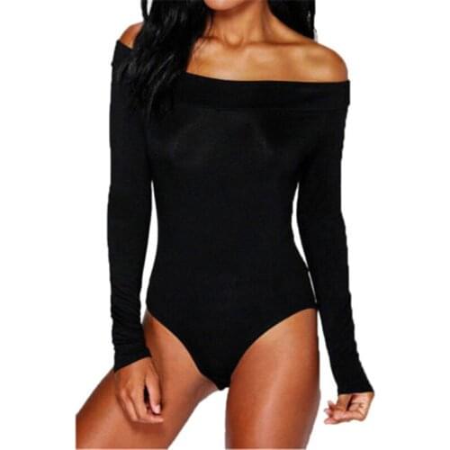 Ladies Sexy Off Shoulder Women Rompers Party Night Club Bodysuits Camouflage Club Tube Top Plain Stretch Bodysuit Clubwear