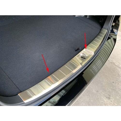 Car Interior Rear Bumper Protector Cover Trims Moulding For 2019-2021 Subaru Forester Steel Sill Plate Door Trunk 1PCS