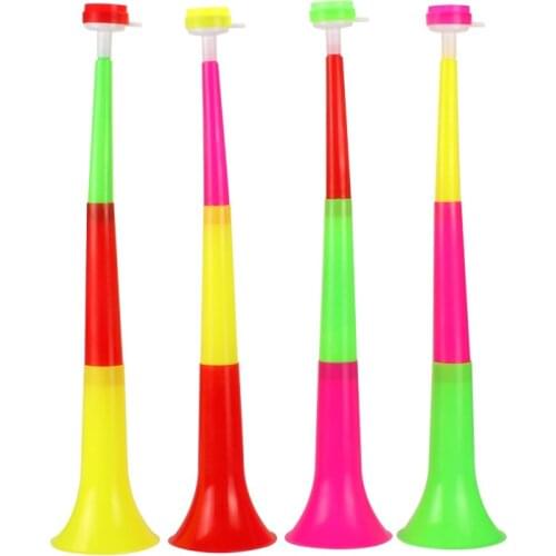 10pcs Plastic Trumpet Retractable Horn Noise Maker Loudspeakers Loud Sound Sports Games Cheer Prop For Football Fans Gift Toy