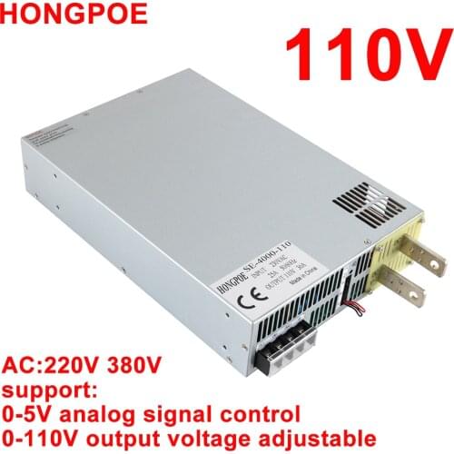 110V Power Supply 110VDC 0-5V Analog Signal Control AC-DC High Power 0-110V Adjustable Power Transformer Industrial LED Motors