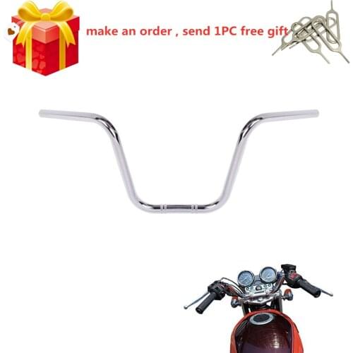 22mm 7/8" 25mm 1"Motorcycle Handlebar High-Rise Drag Bar Motorbike Scooter Handle Bar for H onda K awasaki S uzuki Chopper