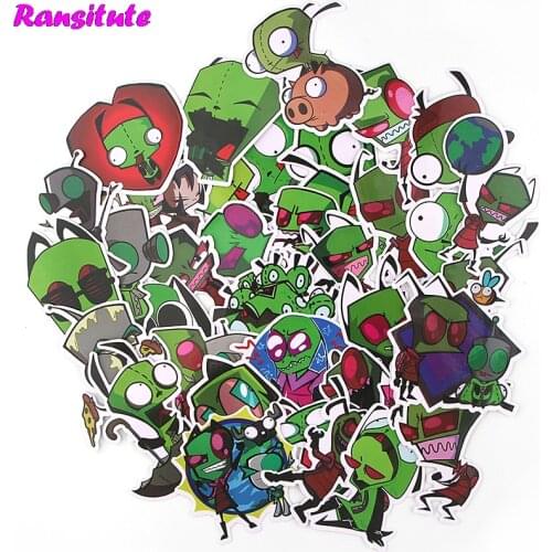 38pcs/set Anime Cartoon Cartoon Mix Sticker Laptop Skateboard Luggage Bike JDM Doodle Applique Cool Waterproof Sticker R509