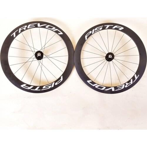 700c Carbon Fibre Track Racing Wheels Fixed Gear Bike Carbon Wheelset 60mm clincher single speed bicycle carbon wheels